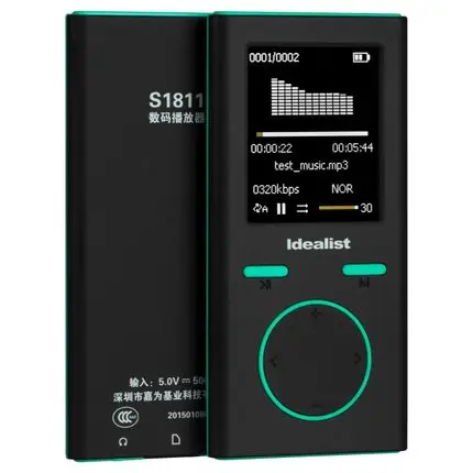 Black Mint Идеалист HIFI MP3 MP4 плеер мини-игры MP4 4G 8G спорт на открытом воздухе MP3 радио музыка Mp4 тонкий игровой плеер рекордер электронная книга Walkman - Цвет: Black Mint
