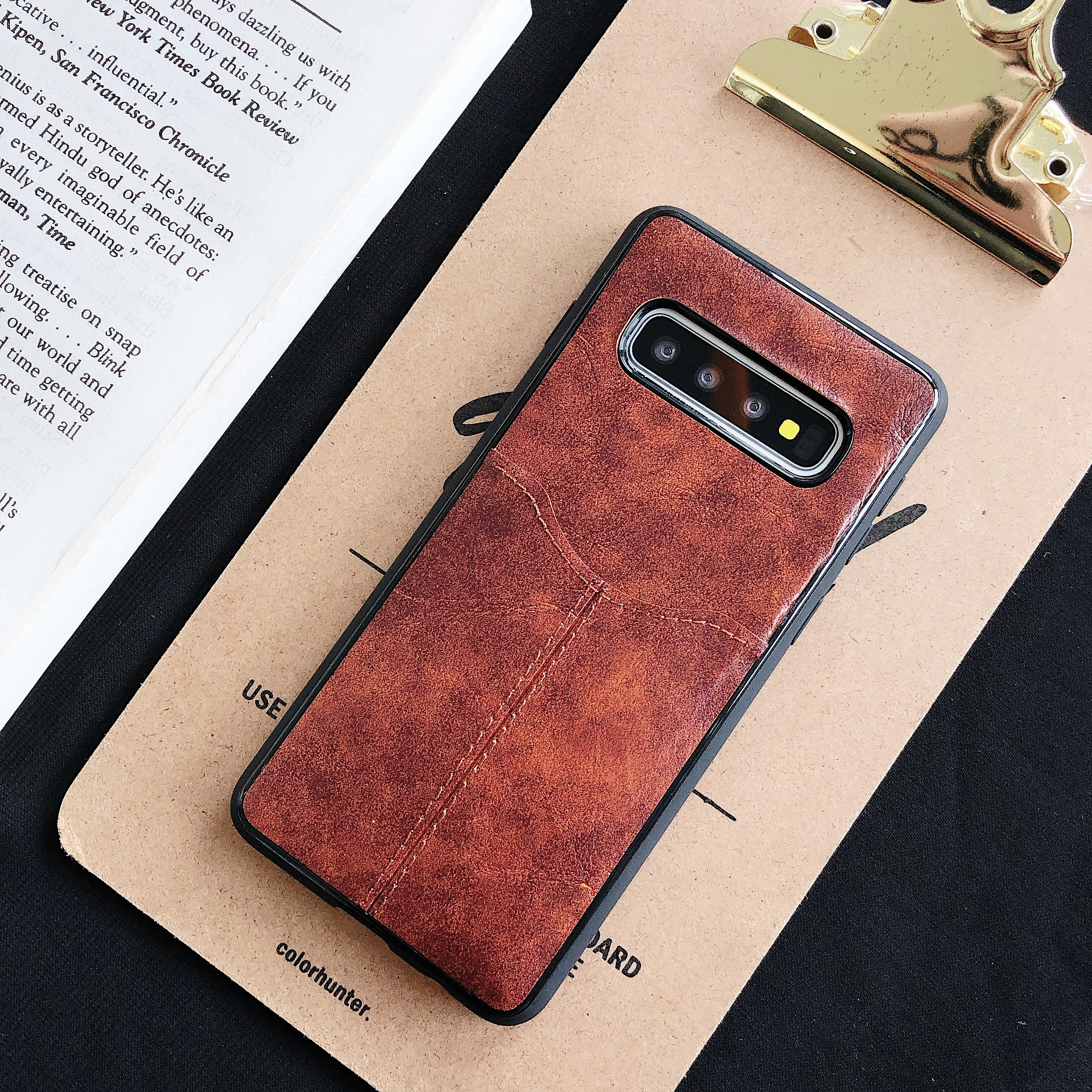 Чехол из искусственной кожи для Samsung Galaxy S7 edge S8 S9 Plus Note 9 8 S10 S10e чехол с отделением