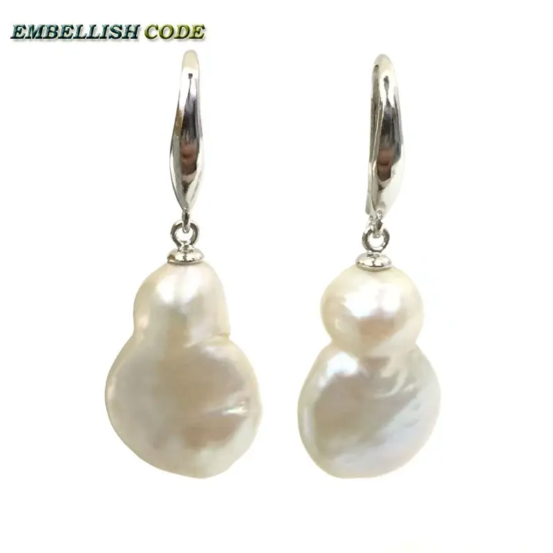 Серьги с капюшоном в стиле кесхи серьги форме арахиса и тыквы белого цвета из