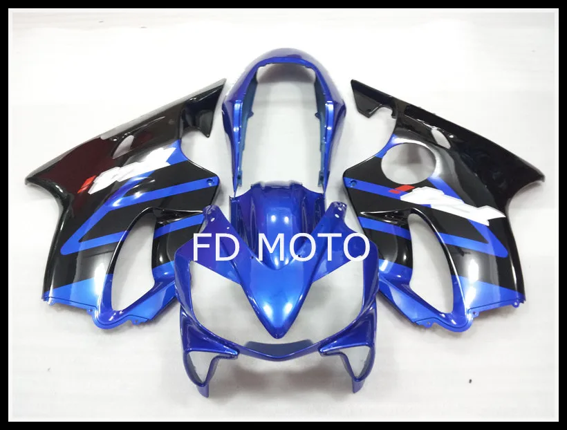 Мотоцикла черный синий ABS пластик обтекателя комплекты для Honda CBR600 01 02 03 CBR 600 F4I