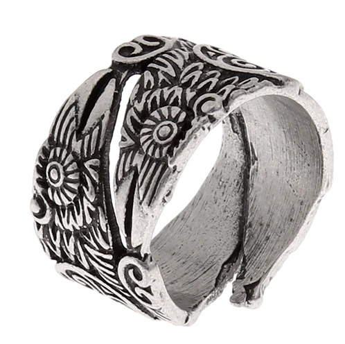 Мужское кольцо в стиле норвежских викингов Double Ravens кольца с рунами Norde Vigisr