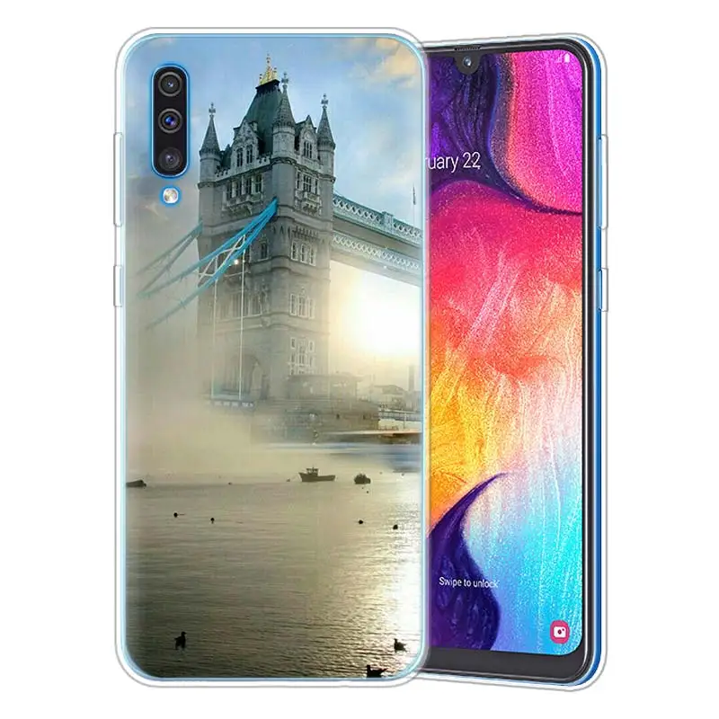 Модные лондонского городского Эйфелева чехол для samsung A50 A70 A60 A40 A30 A20 A20e A10 M30 M20 M10 A7 A9 силиконовый чехол для телефона из ТПУ с принтом " - Цвет: 02