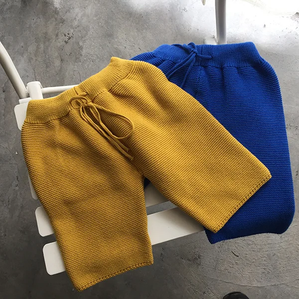 Весна-осень детские трикотажные брюки длиной до середины икры хлопковые