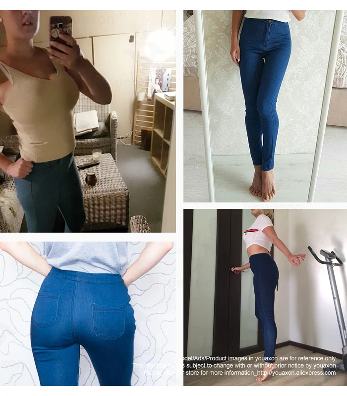 Джинсы Youaxon размера плюс с высокой талией эластичные женские брендовые новые