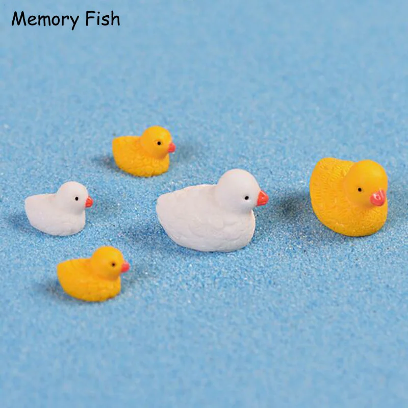 Мультфильм мини милые желтые утки Пляж пейзаж микро Сад украшения DIY аквариум