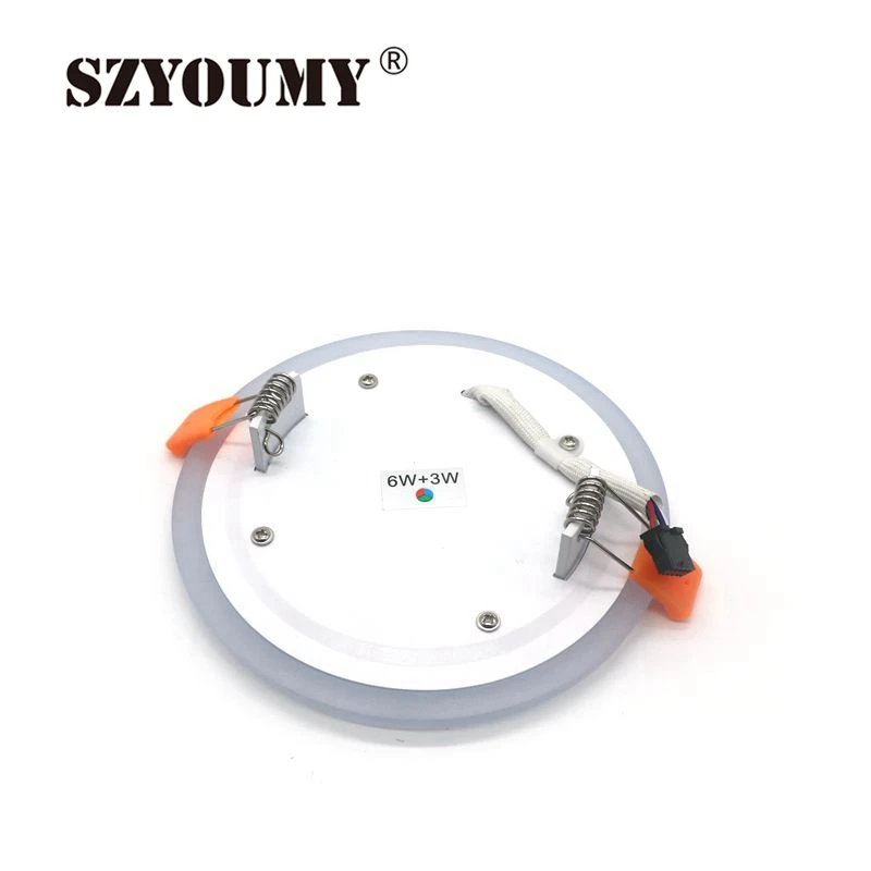 SZYOUMY 9 Вт RGBW круглая Светодиодная панель с регулируемой яркостью