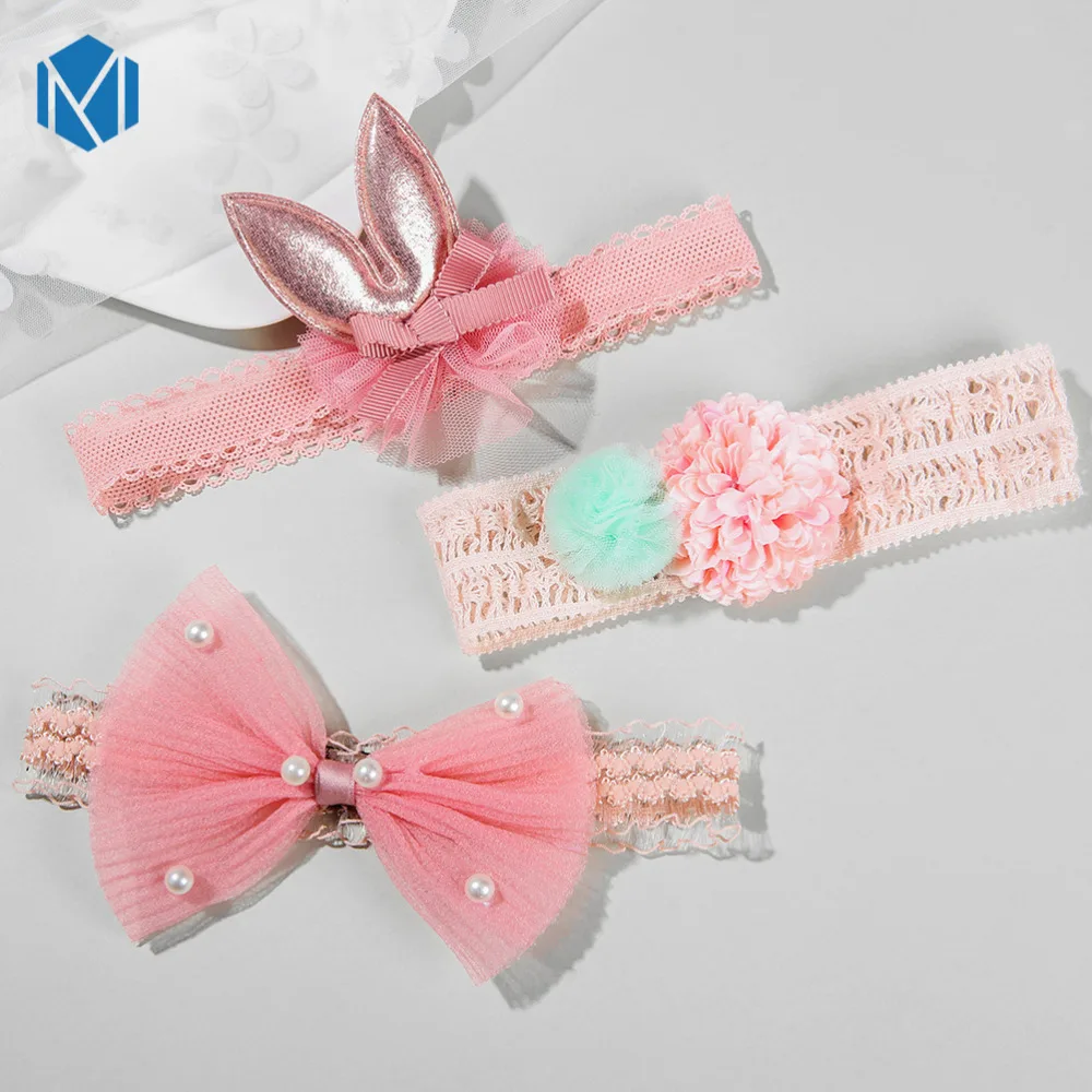 M MISM/комплект из 3 предметов модная детская повязка на голову с цветами цветочный