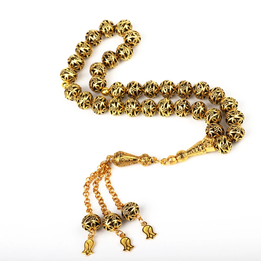 Tasbih магазин свадебный подарок Ретро Позолоченные мусульманские четки|gold gifts|rosary