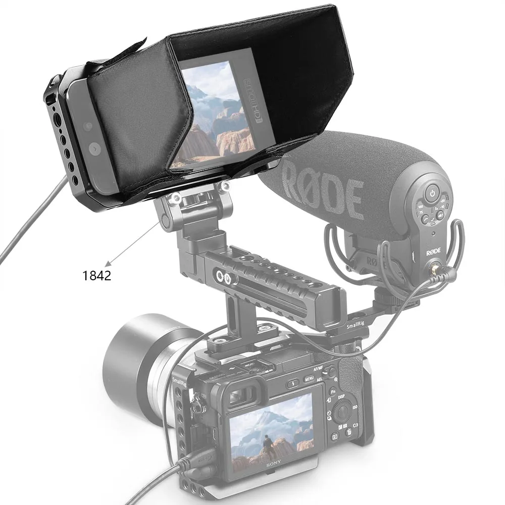 Держатель для монитора SmallRig с солнцезащитным козырьком для SmallHD 501/502 " Защитная клетка для монитора с солнцезащитный козырек-2177