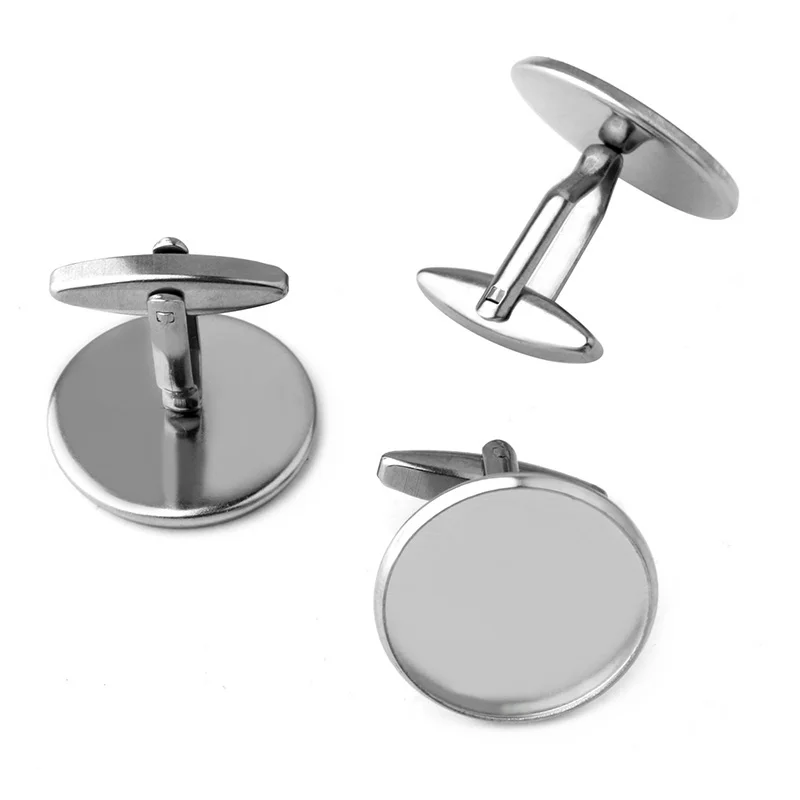 Запонки из нержавеющей стали заготовки под кабошон основа подходит для