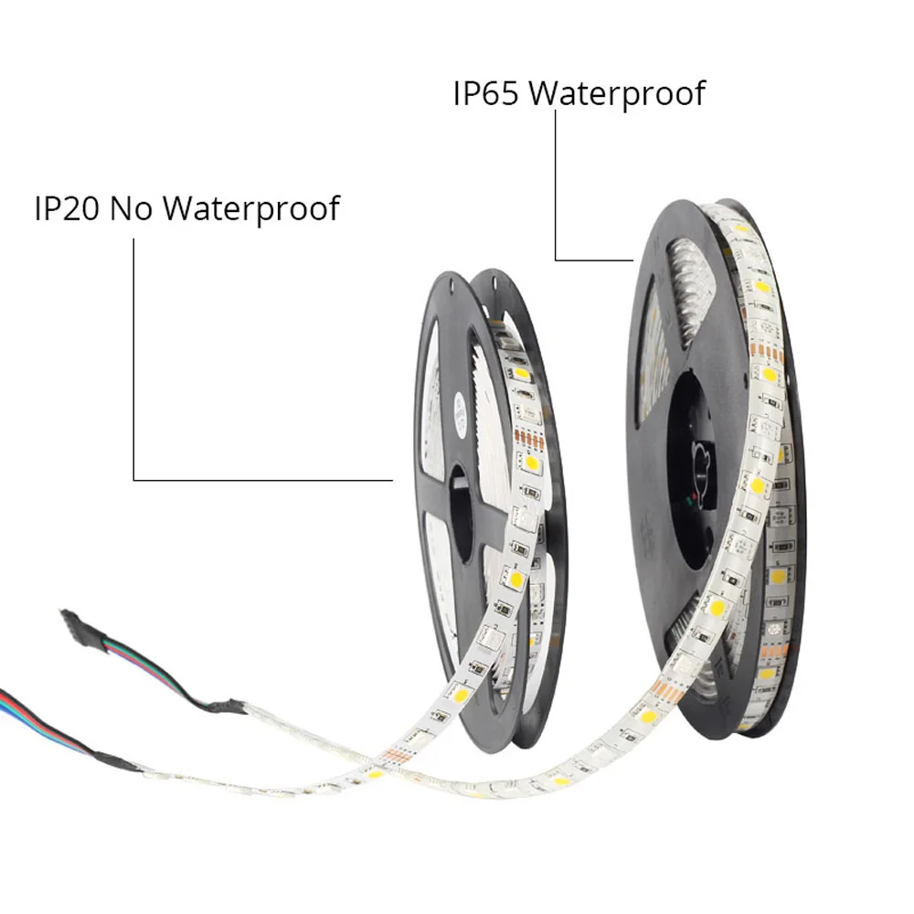 5 м 60 Светодиодный s/M DC12V RGBW RGBWW Светодиодная лента мини Wifi контроллер+ адаптер IP20/IP65 Водонепроницаемый диодный ленточный светильник с поддержкой музыки Alexa