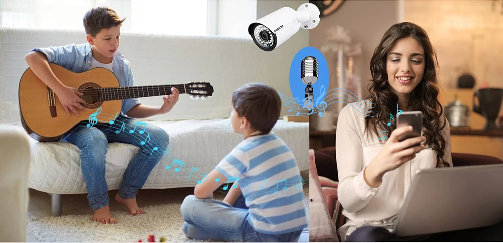 MISECU H.265 48 V 8CH POE IP CCTV Системы 4.0MP Пуля IP POE камера безопасности Аудио запись Outdoort Водонепроницаемый P2P комплект видеонаблюдения