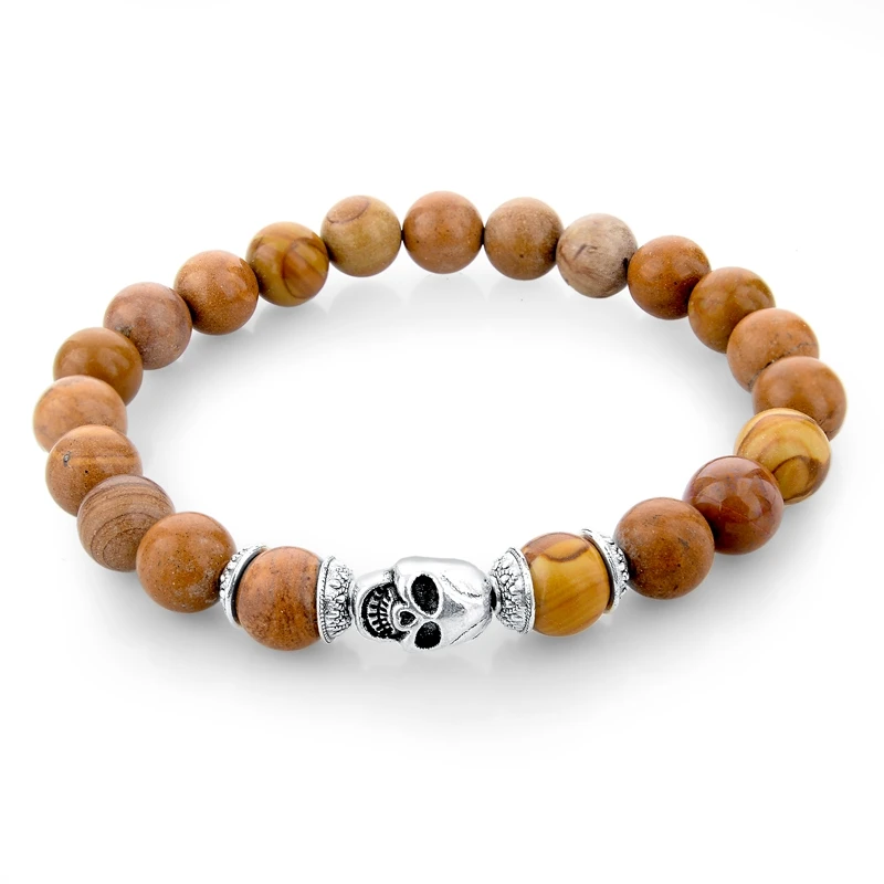 Женский и мужской браслет с тигром Фатимой сглаза буддой черепом винтажный