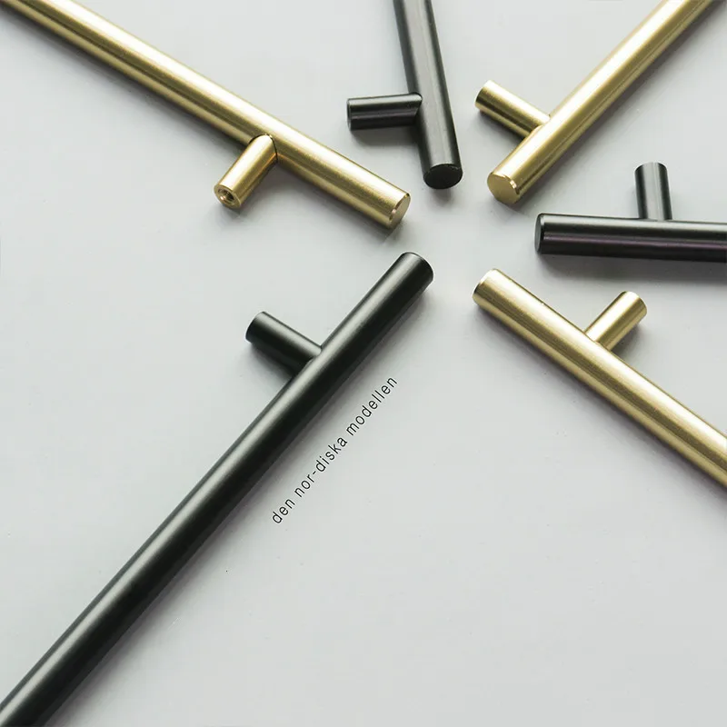 Черная ручка для мебели мебель спальни шкафчик шкафа винный шкаф современная