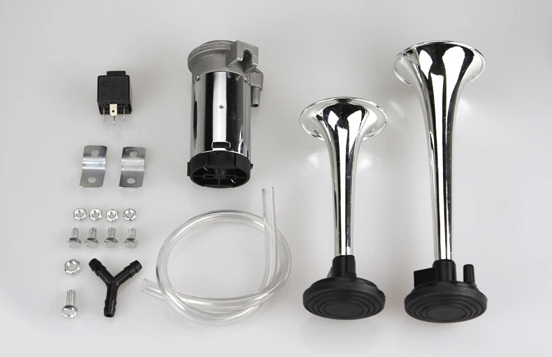 135db 12 V/24 V супер громкий Chrome не ржавеет Twin трубы Air Horn лодка автобус грузовик поезд