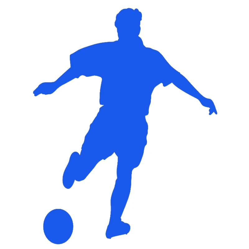 Интенсивный скрапшивающий футболист мяч вперед стикер автомобиля для окна