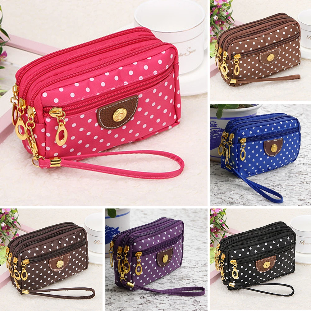 Женский клатч в горошек кошелек чехол для телефона | Багаж и сумки