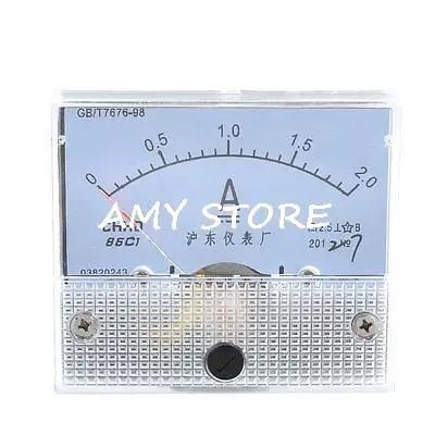 

85C1 DC 0-2A Scale Range Current Measuring Amperemeter Panel Meter Gauge