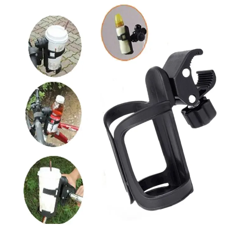 

QILEJVS Universal Baby Stroller Bottle Holder Rack 360 Degree Adjustable Cups Organizer Carriage Cart Baby Stroller Accessoiers