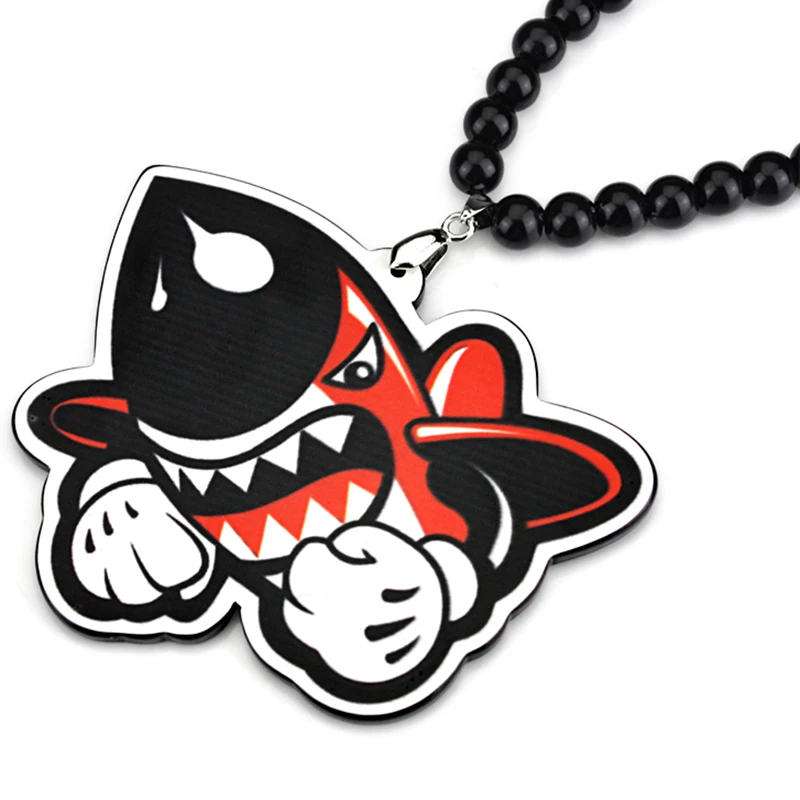 Подвеска для автомобиля акриловая модная Акула бомба JDM отделка зеркала заднего