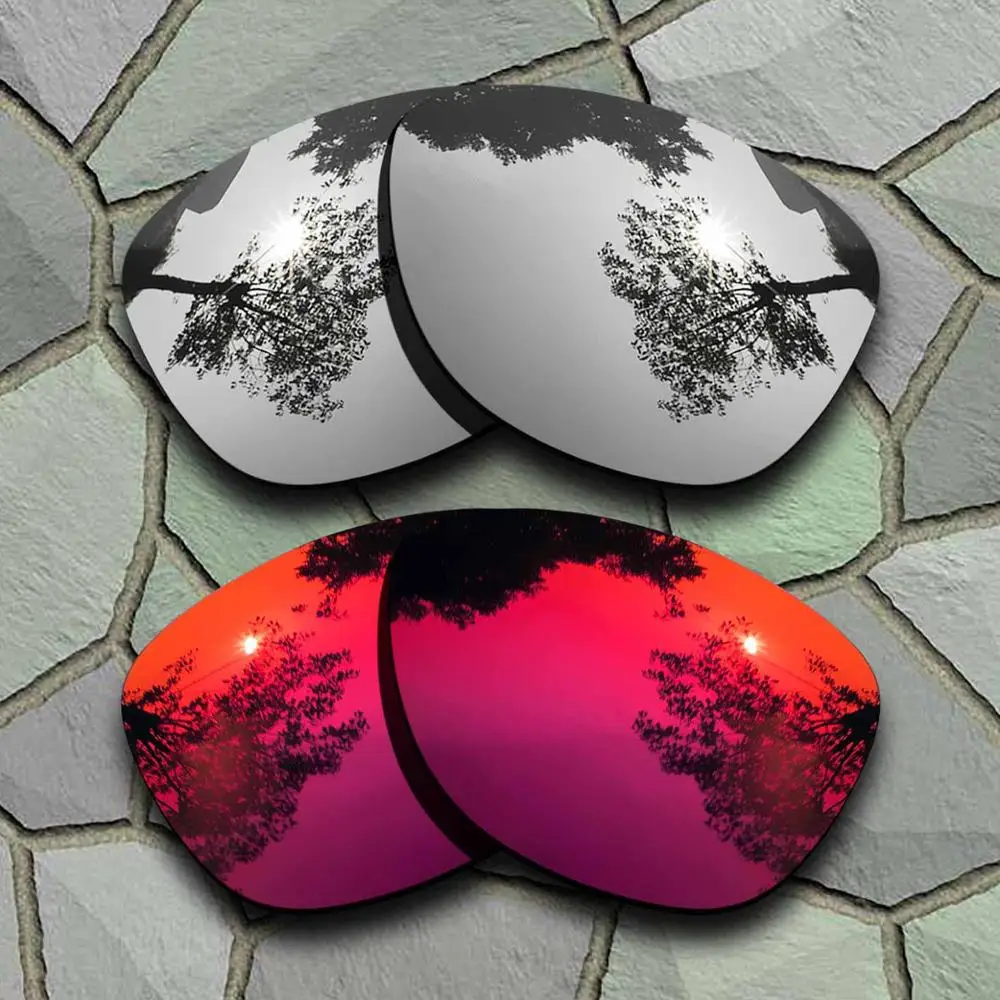 Chrome-Violet Red Солнцезащитные очки поляризованные Сменные линзы для Oakley Frogskins-сорта - Цвет линз: Chrome-Violet Red