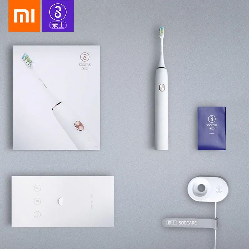 Xiaomi Mijia SOOCAS X3, звуковая электрическая зубная щетка, зубная щетка для взрослых, водонепроницаемая, ультра Звуковая, автоматическая зубная щетка, перезаряжаемая через USB