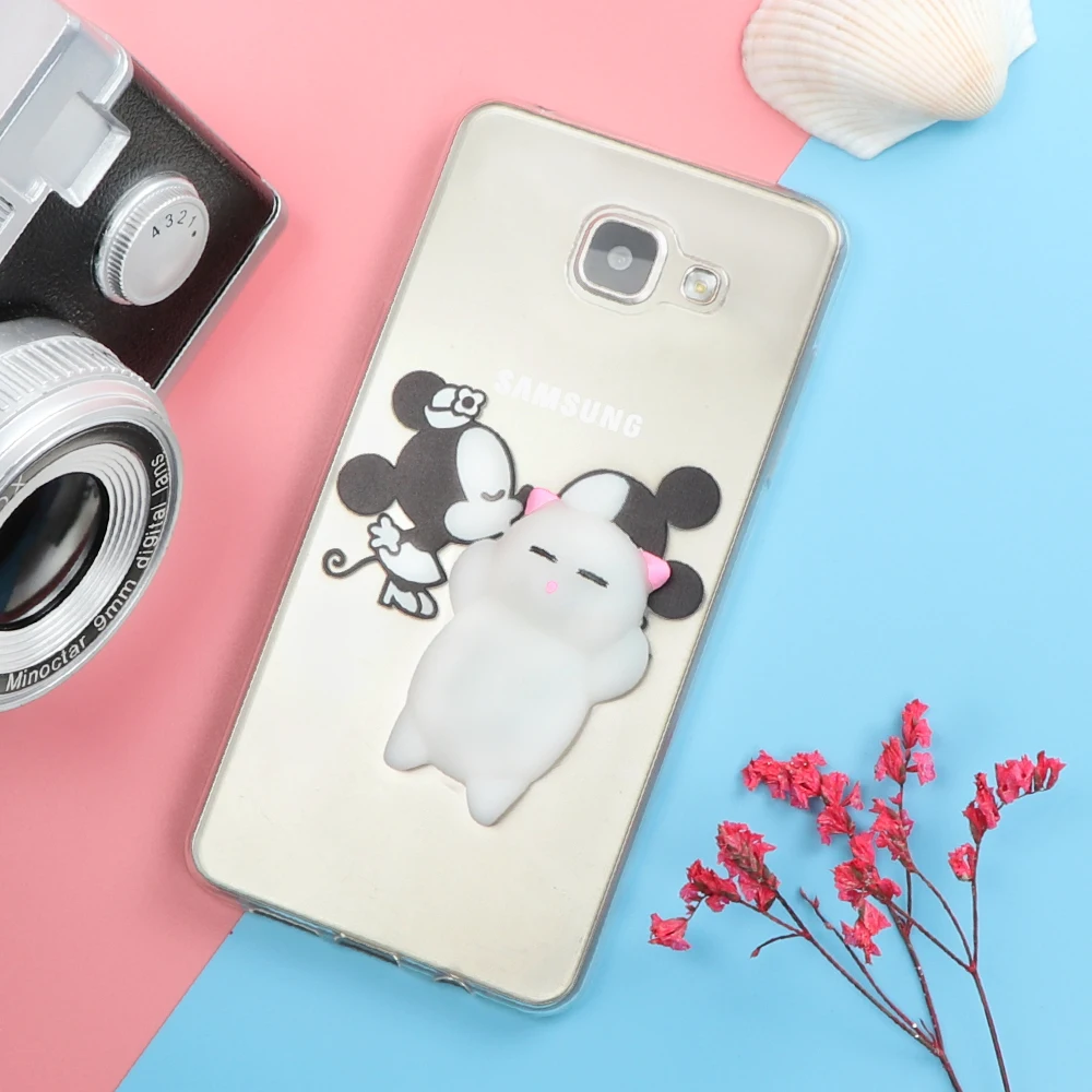 Смешной милый кот Мягкий чехол для телефона для samsung Galaxy J3 J5 J7 A3 A5 A7 S6 S7 край S8 Plus Note 8 мягкие Мультяшные из ТПУ - Цвет: 5th