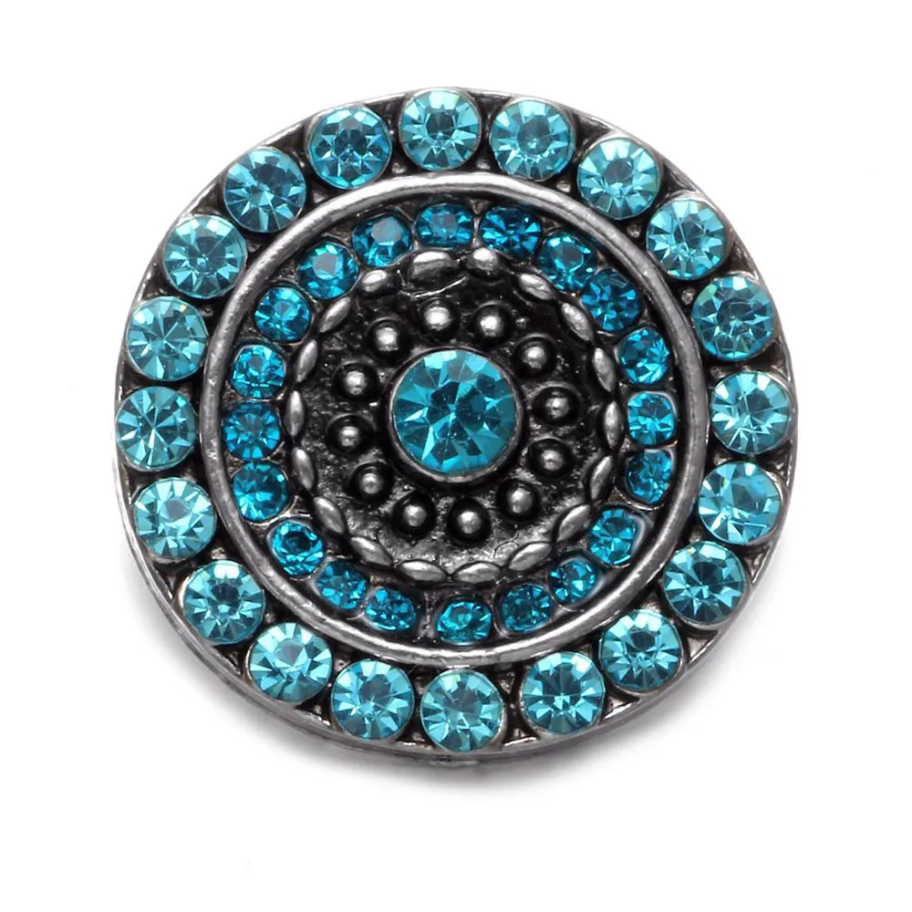 4 шт./лот цвета со стразами Стиль цветок Форма металла Талисманы 18 мм кнопки