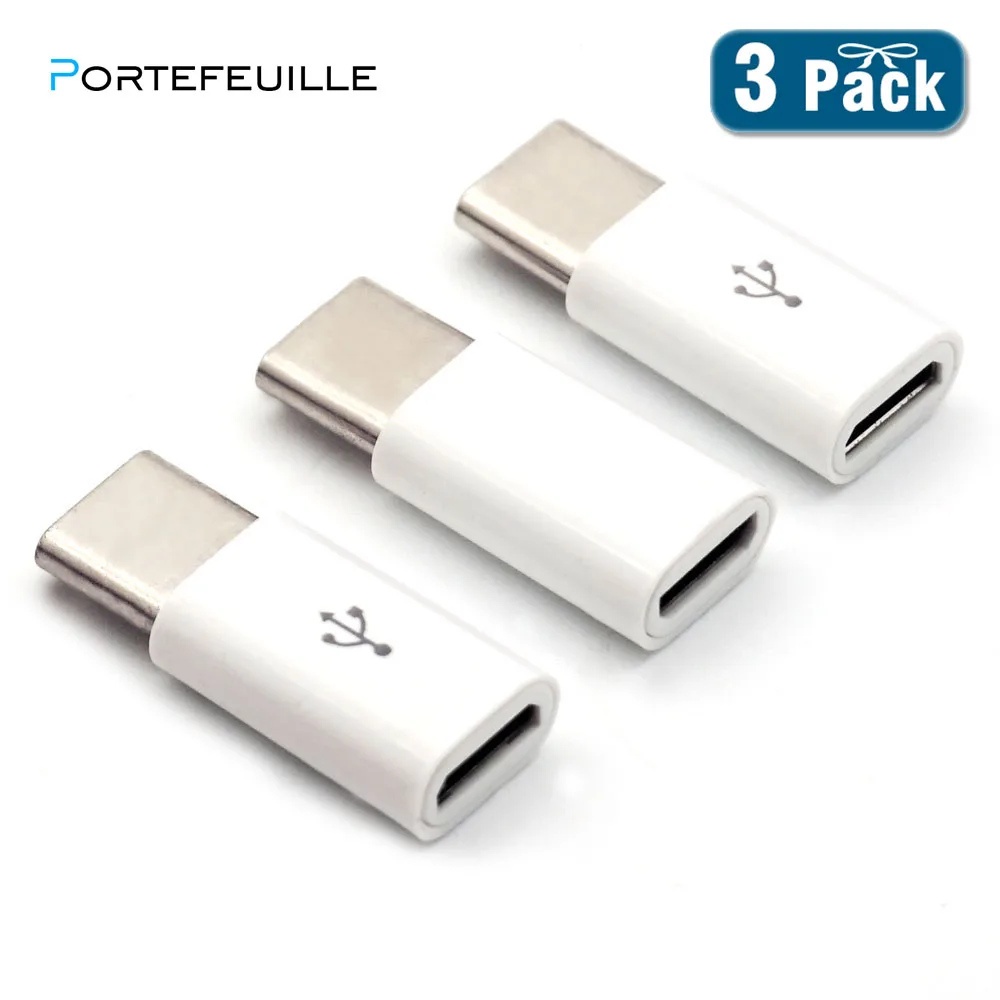 Адаптер Micro USB 3 шт. в Type c для Xiaomi Redmi Note 9 Samsung Huawei P20 Lite Honor10 Mate 20 Pro адаптер OTG