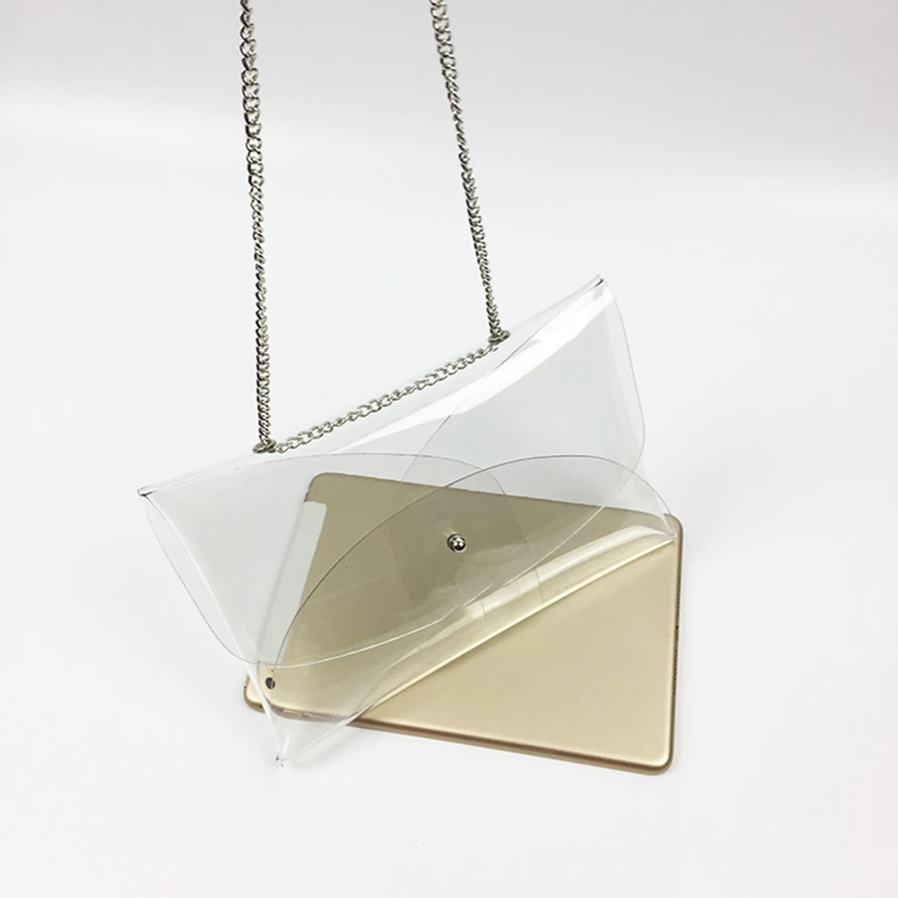 Harajuku женские прозрачные сумка Для женщин сумки ПВХ Crossbody цепи дизайнер плеча