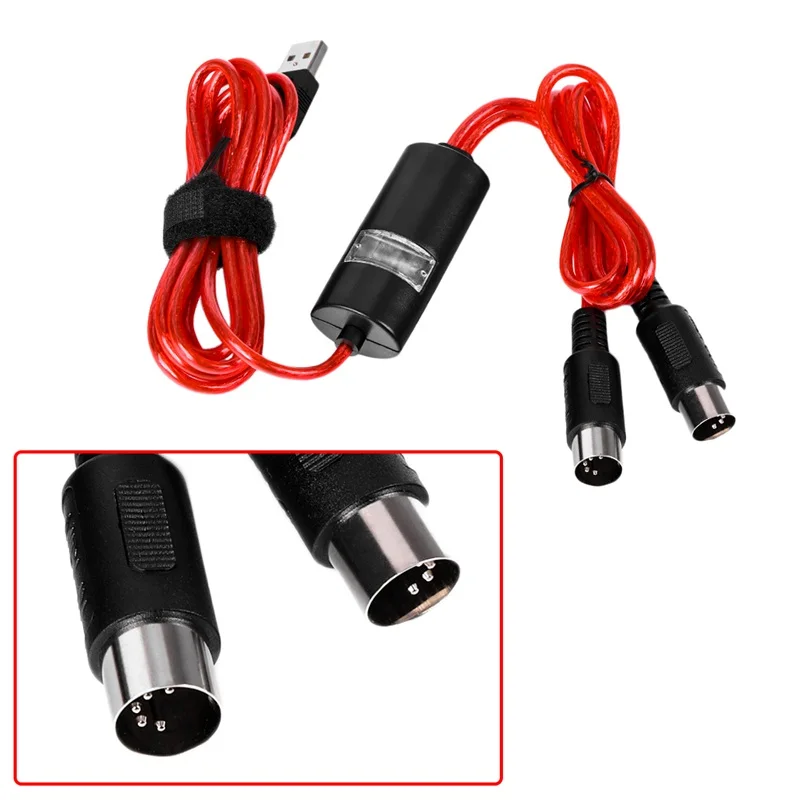 Новинка 1 шт. USB-адаптер для 2 MIDI-интерфейса кабель-преобразователь ПК музыкальной