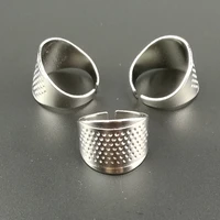 2pcs household sewing diy tools silver ring thimble finger protector household quilting craft accessories