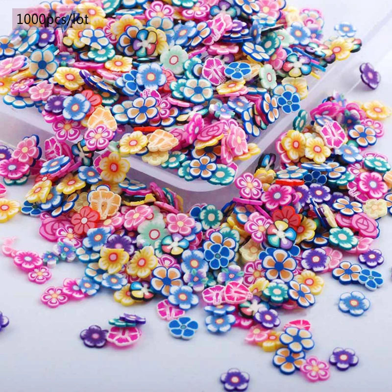Soft Pottery 1000pcs Fruit Slices Filler For Nails Art Tips Slime Kids Lizun Diy Accessories Supplies Decoration | Красота и здоровье