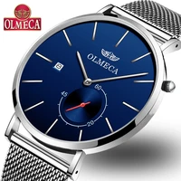 olmeca 3atm waterproof mens watches simple watch classic business relogio masculino quartz wrist watches for men alloy band
