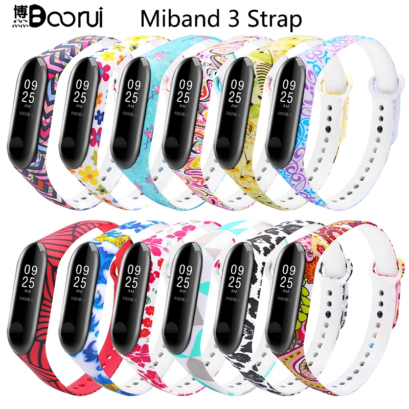 Новый ремешок BOORUI для Miband 3 удобный mi band разнообразные умные аксессуары браслета