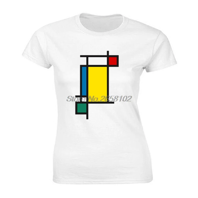 Футболка Mondrian женская с круглым вырезом хлопок короткий рукав топ