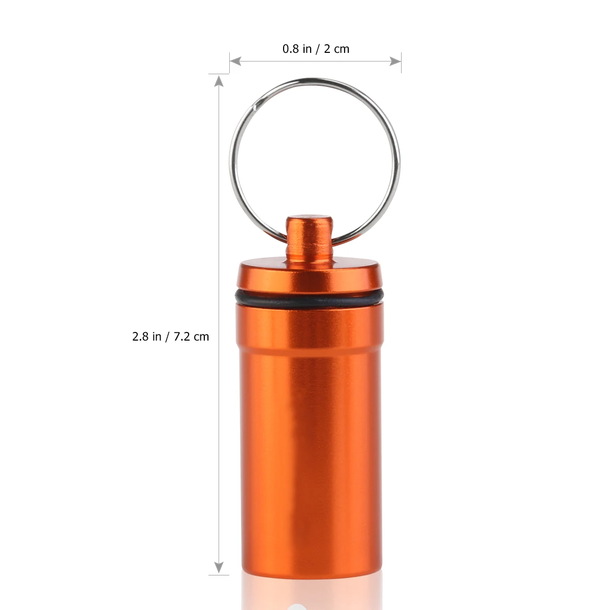 6pcs Waterproof First Aid Container Pill Holder Keychain Case (Black &amp Red Blue Silver Orange Green) | Спорт и развлечения