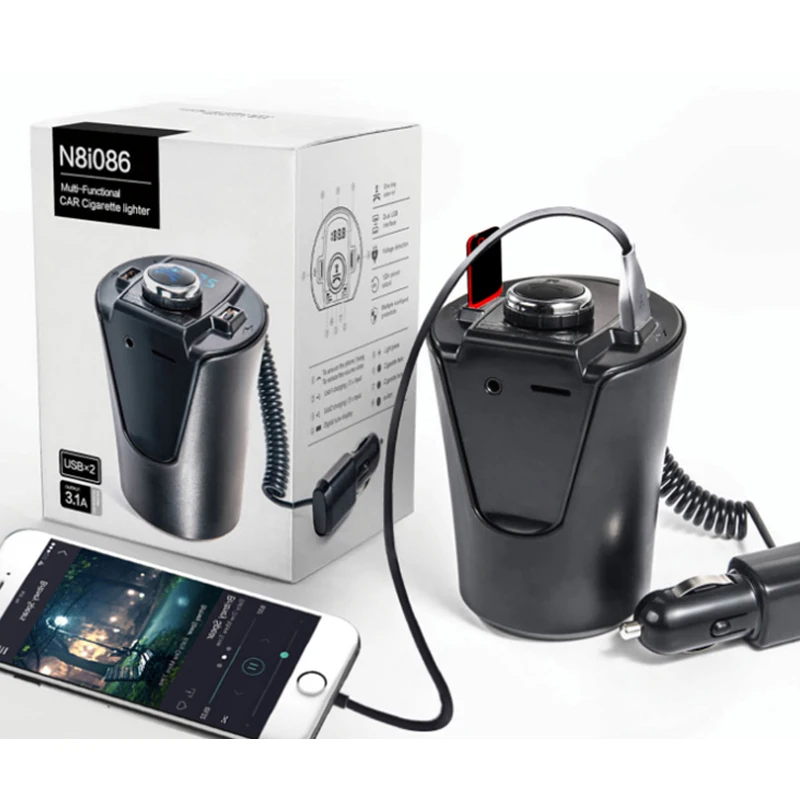 Новый bluetooth автомобильный комплект громкой связи Fm передатчик MP3 плеер с двойным