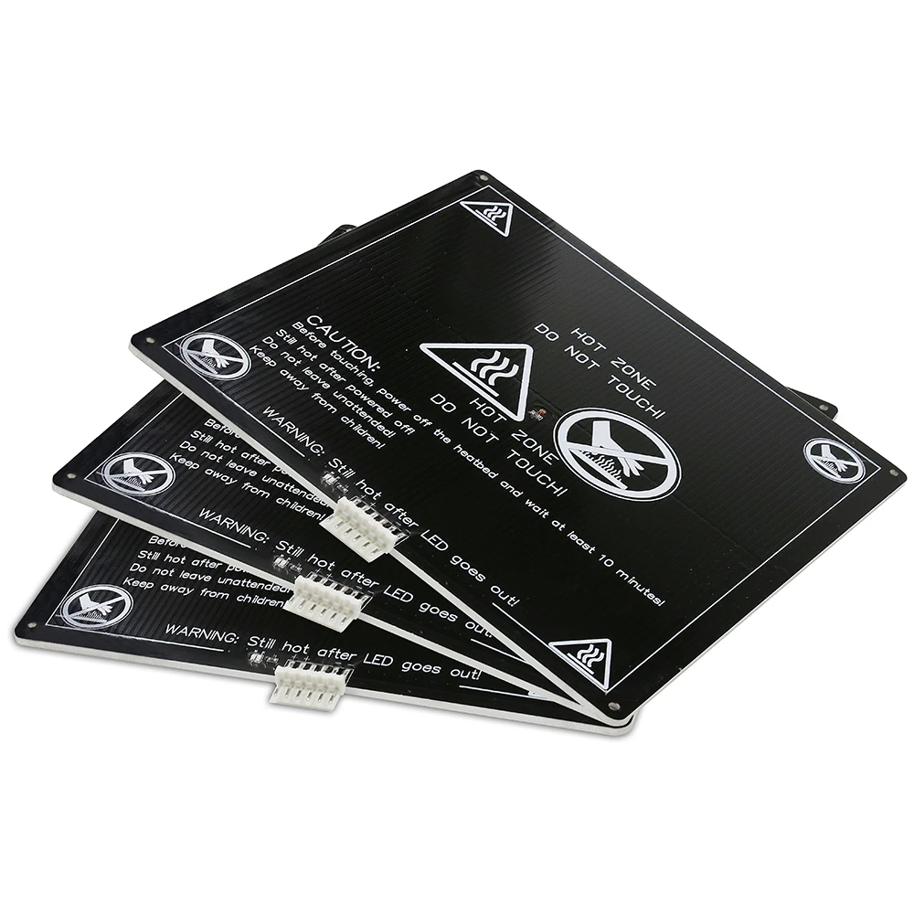 Anet A6 A8 E10 E12 E16 12/24V радиатор 220*220/300*300*3 мм Алюминий MK3 с подогревом для RepRap Prusa i3 Мега S