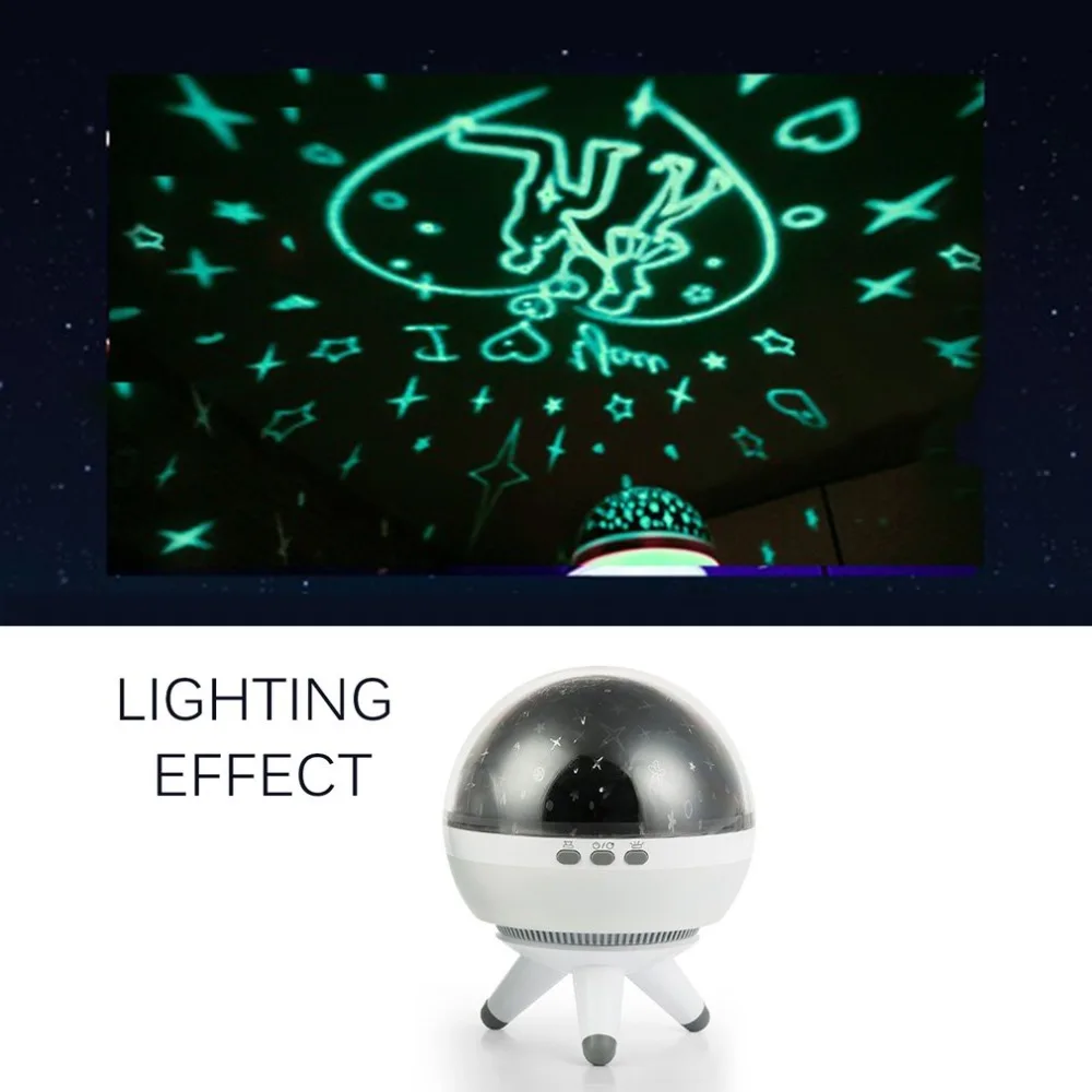 Творческий ночник-проектор Starlight автоматический вращающийся ночник