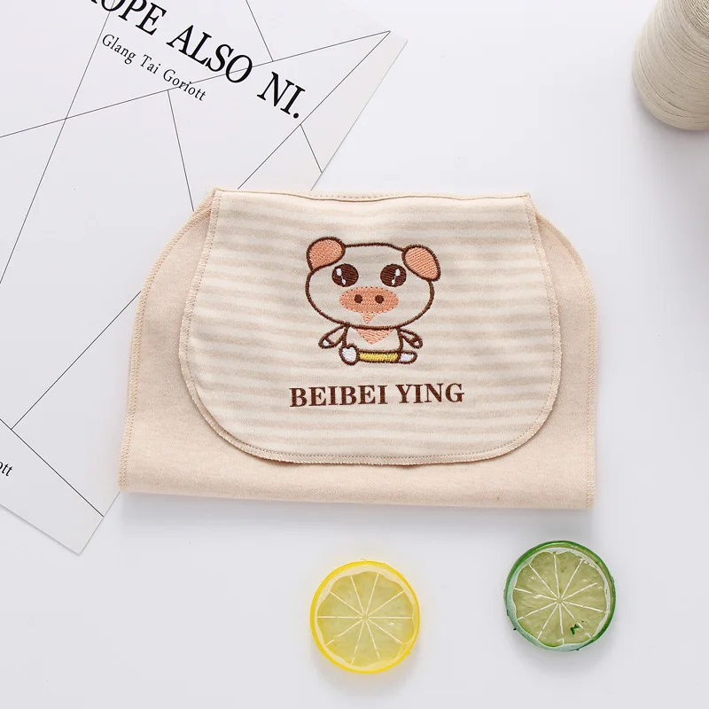 Pig Новинка; детское впитывающее полотенце с вышитыми героями мультфильмов; натуральный цвет; хлопковое детское полотенце для спины; детские вещи; 9 цветов - Цвет: Pig