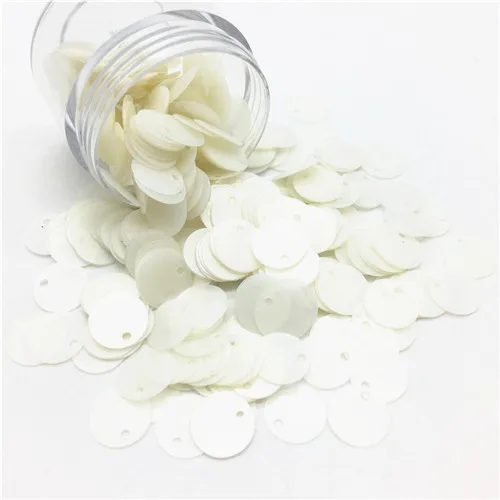 Matte white Матовые Блестящие Блестки 10 мм ПВХ пайетки с блестками плоские Artesanatos результаты шитье Свадебное Ремесло одежды DIY аксессуар 10 г - Цвет: Matte white