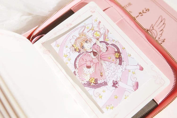 CardCaptor Sakura розовый Techo многоразовый Блокнот Binder персональный планировщик журнал на молнии дневник с расписанием книга косплей реквизит подарок