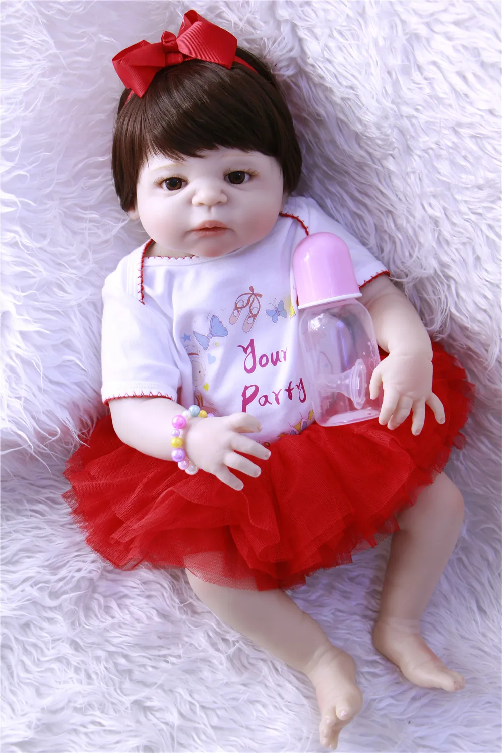 23 &quot57 см полный силиконовые куклы Reborn Младенцы Настоящее сенсорный Bebe живой