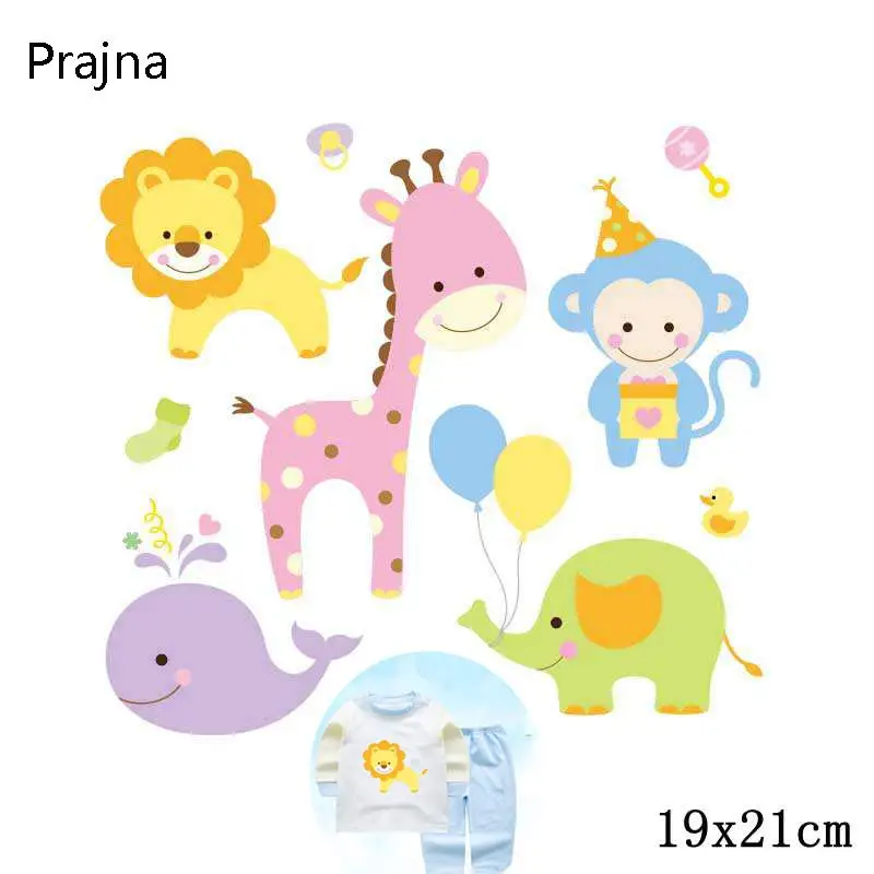 Prajna мультфильм патч одежда животных патчи термотрансферные для джинсов заплатки