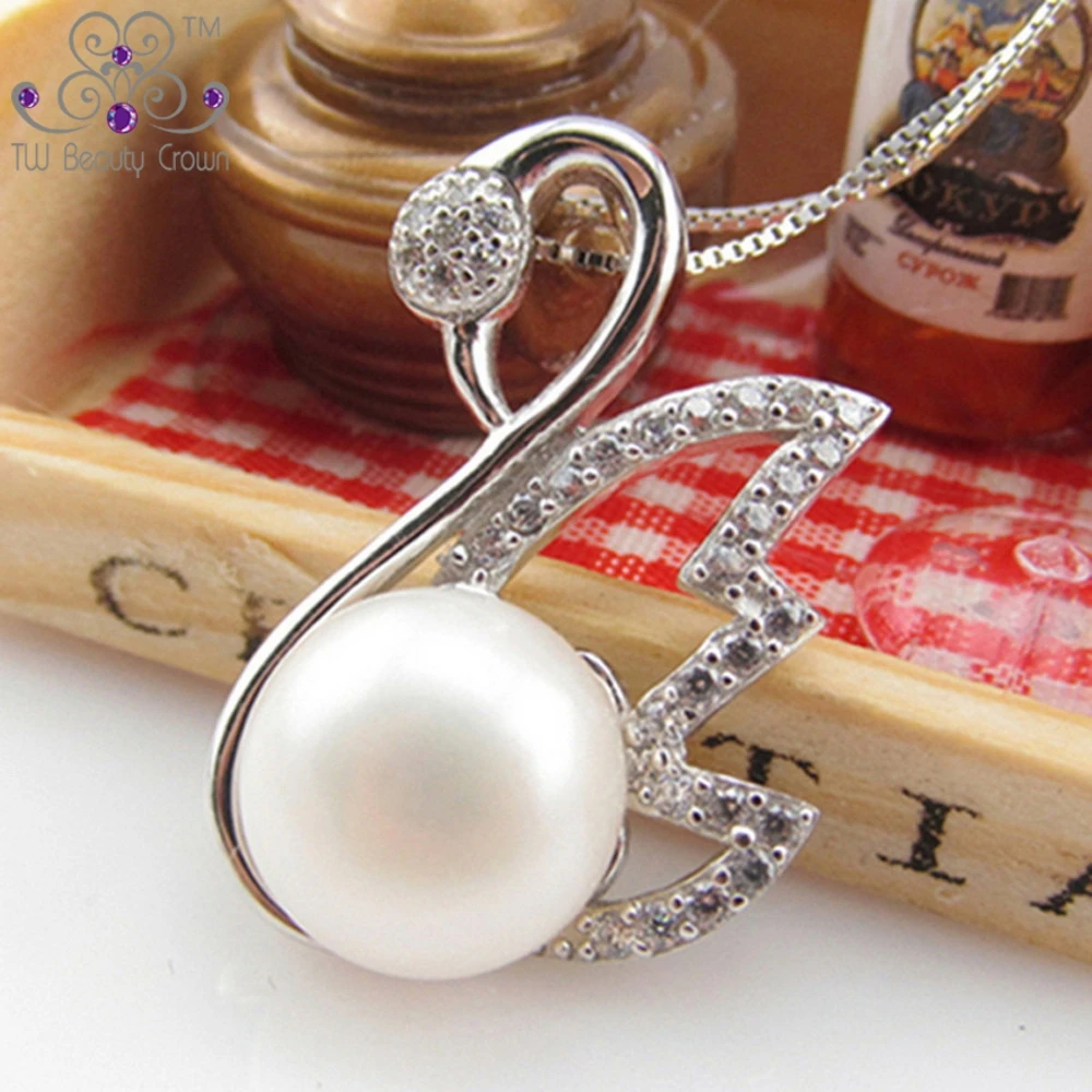 Real Solid 925 Pure Silver Jewelry Noble Vintage Swan White Natural Freshwater Pearl Pendant Necklaces For Women Fashion | Украшения и