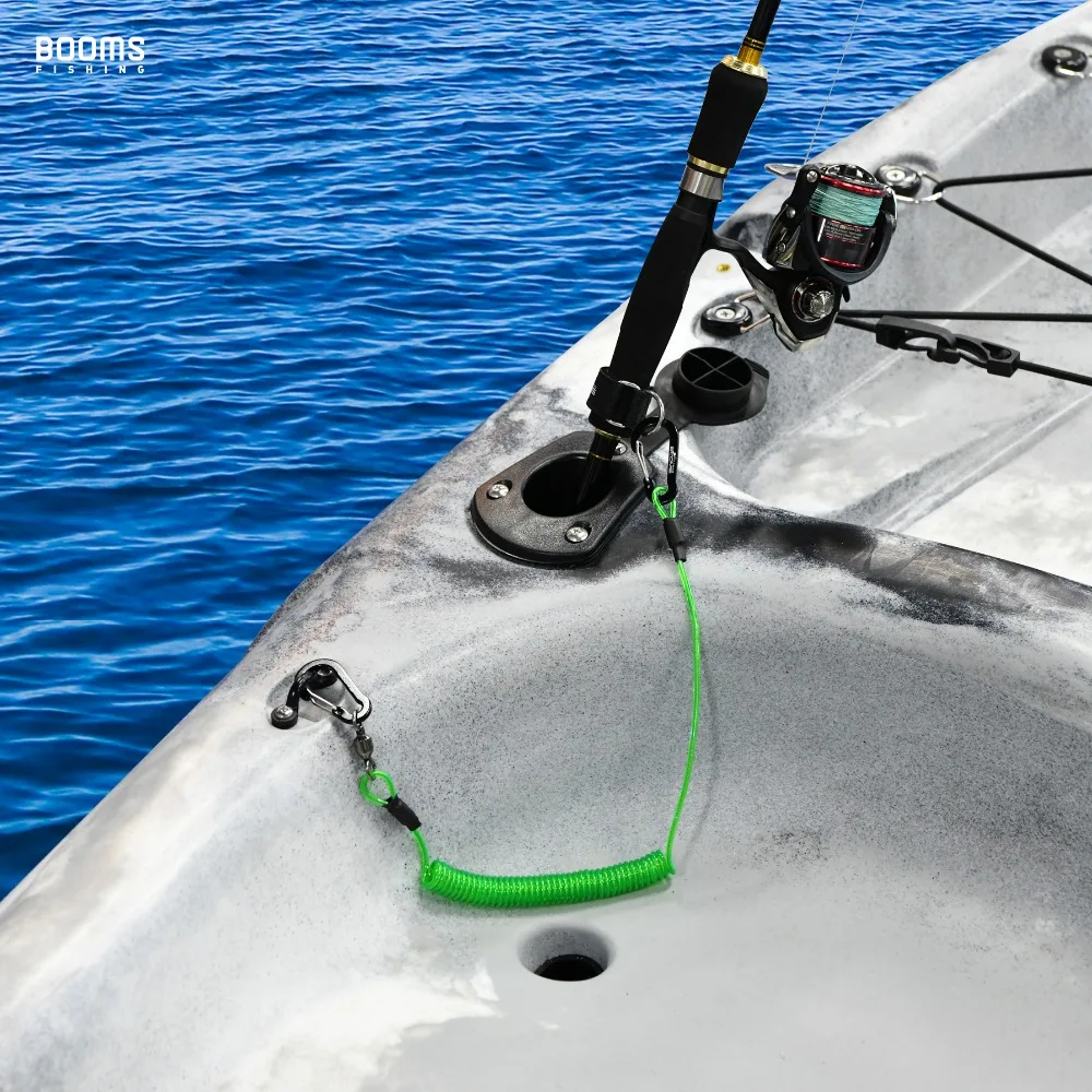 Booms Fishing T02 2pcs Heavy Duty Fishing Lanyard for Boating Ropes with Camping Carabiner Secure Lock Fishing Tools Accessories