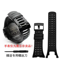 35mm black buckle silicone watch band strap watch for suunto ambit 1 2 3 2r 2s replacement sport wristband