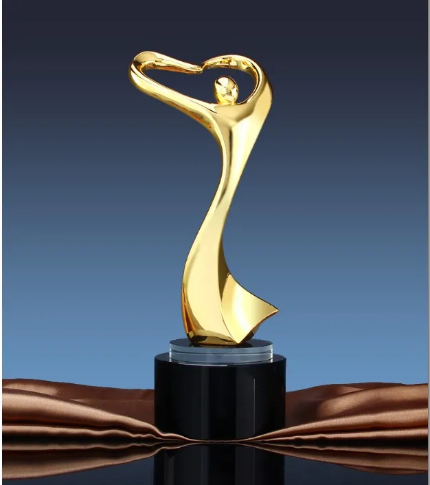 

Golden Color Angel Metal Oscar Trophy With A Base Engraved Logo Or Words For Customized Grammy Award Match Reward Sport Souvenir