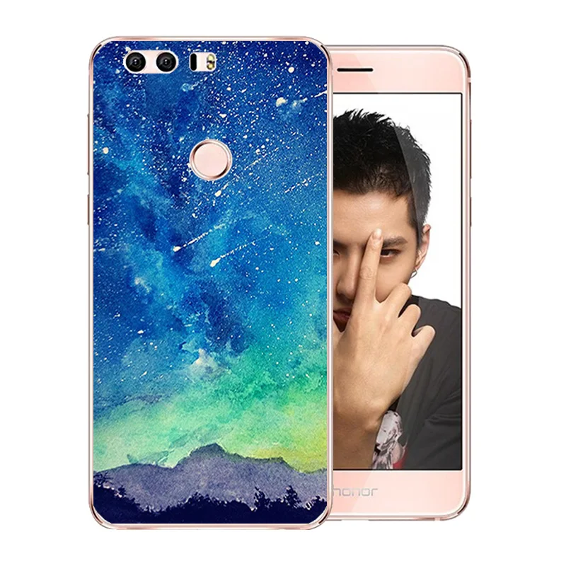 5.2 inch for Huawei Honor 8 Phone Case Clear Soft TPU Shell Silicone Coque Starry Sky Slim Pattern Back Cover |